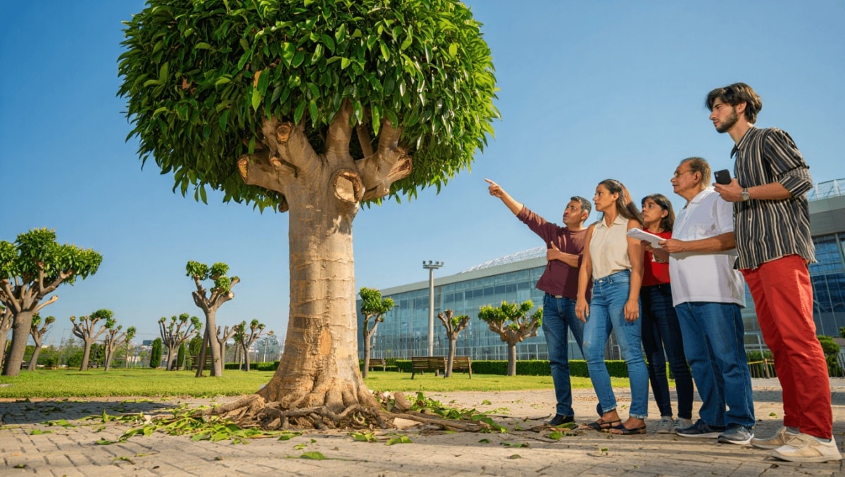 poda de ficus en polideportivo municipal