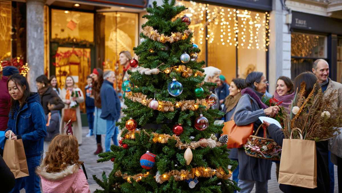 árboles de Navidad decorados
