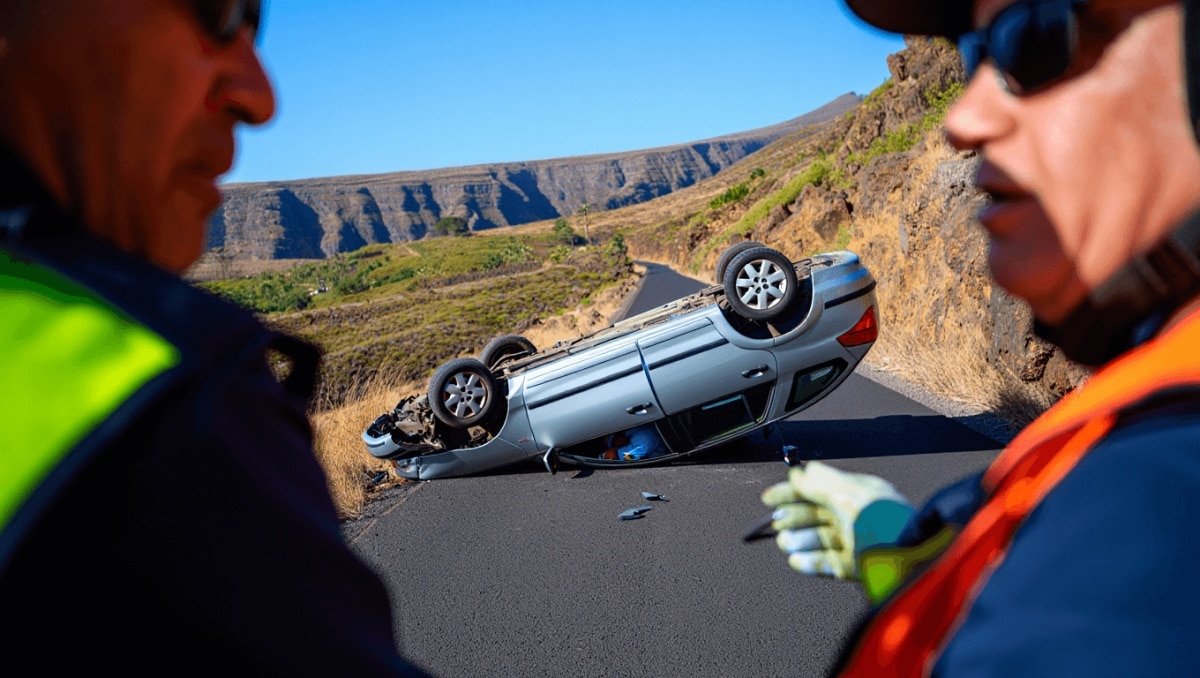Muere al volcar su turismo en San Bartolomé de Tirajana