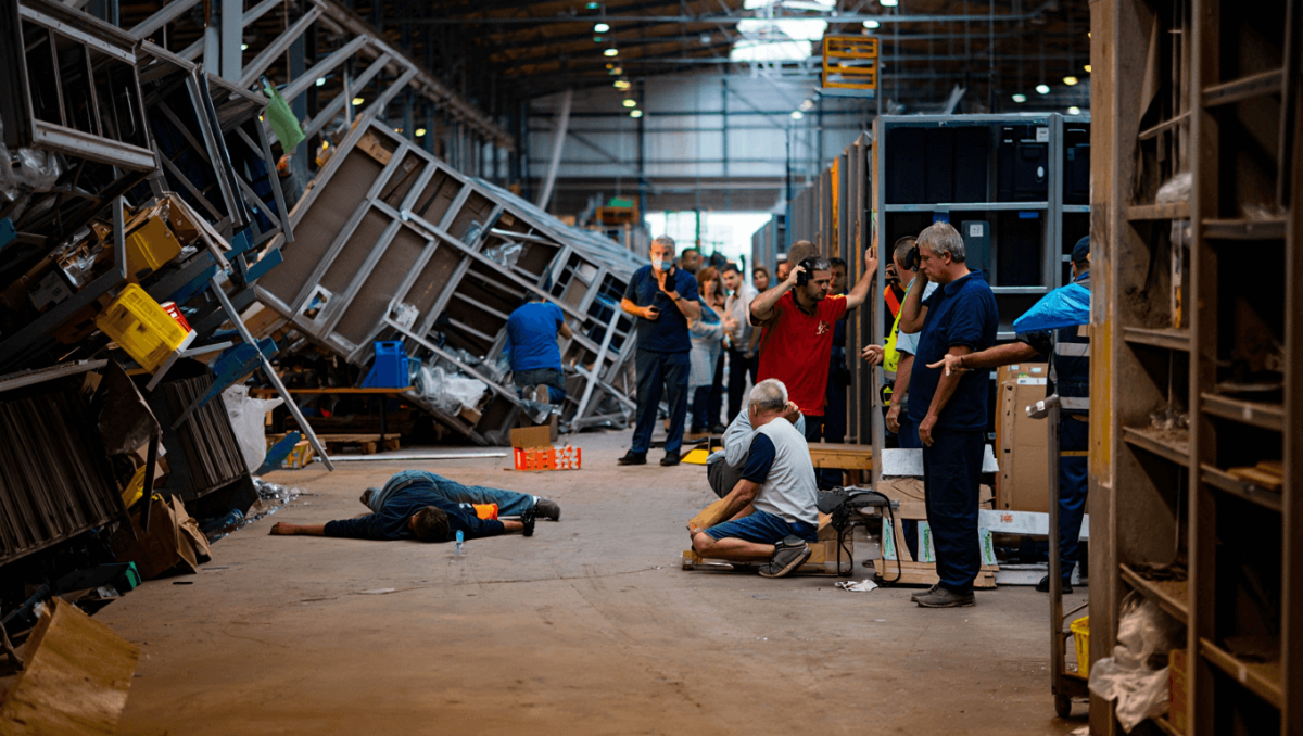 Accidente laboral en Telde: la caída de una estantería desde varios metros de altura deja a dos personas heridas, una de ellas en estado crítico