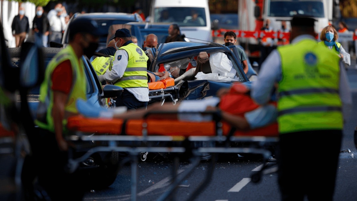 Cinco heridos en un accidente de tráfico en Santa Cruz de Tenerife