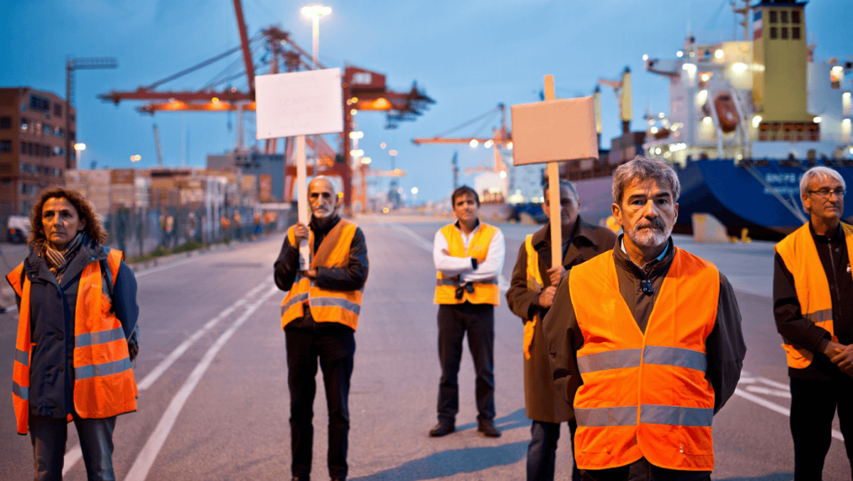 Los agricultores bloquean una noche más el puerto de Tarragona en rechazo a Mercosur
