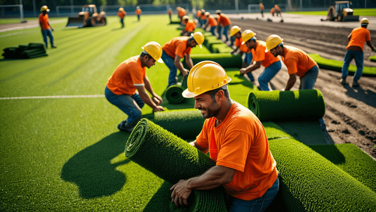 Arrancan las obras para estrenar césped artificial en el campo 3 de Olaranbe