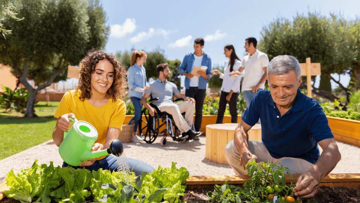 Huerto inclusivo en universidad