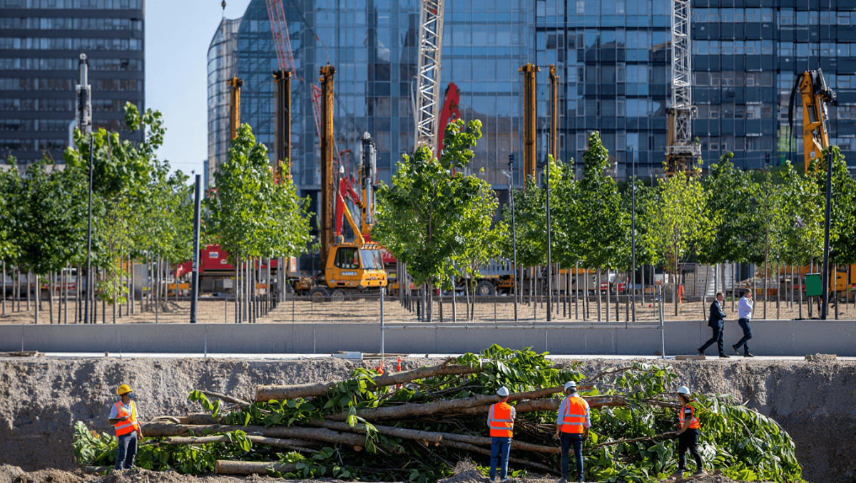 reforma de AZCA con 1.000 árboles