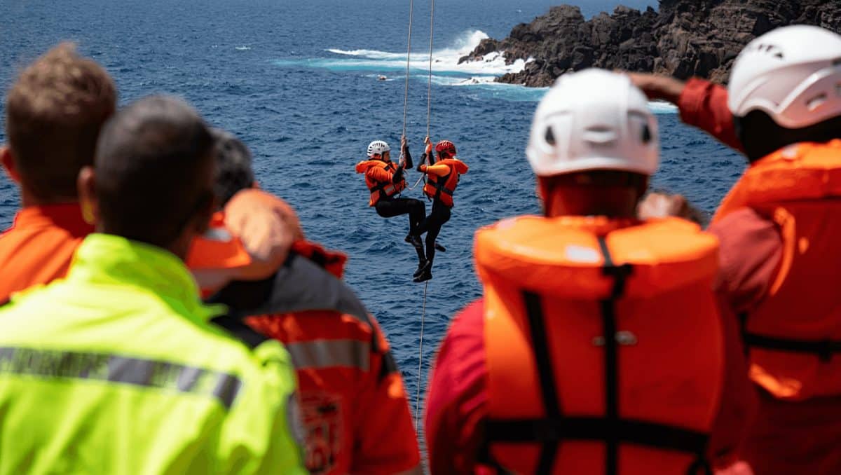 Rescatadas dos personas tras caer al mar en la costa de Santiago del Teide