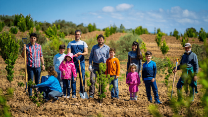 Reforestación de primavera en Orgegia