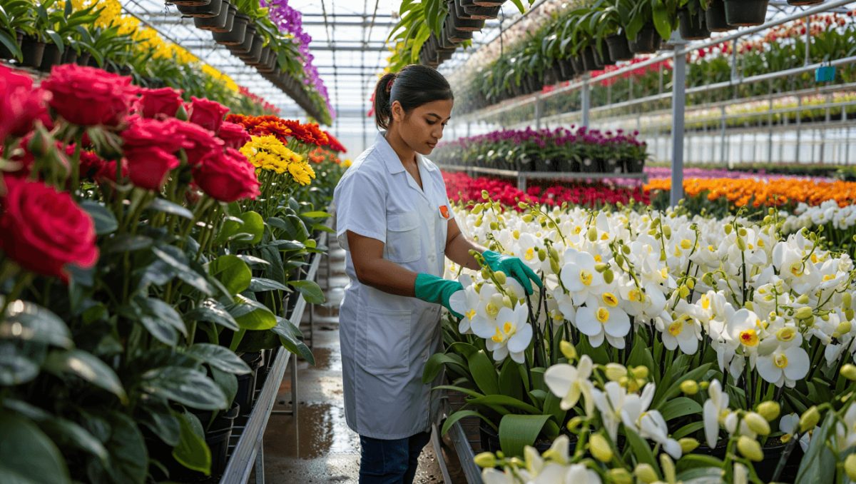 floricultura en invernadero