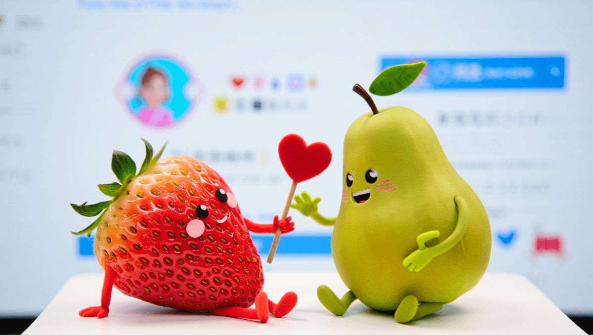 Frutas solteras en busca de pareja: el nuevo 'reality' creado con IA que triunfa en TikTok