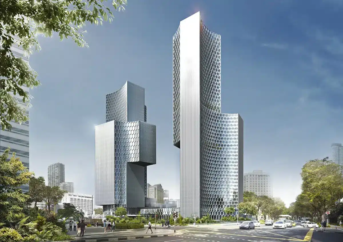 Gráfico económico con skyline urbano que ilustra crecimiento del PIB