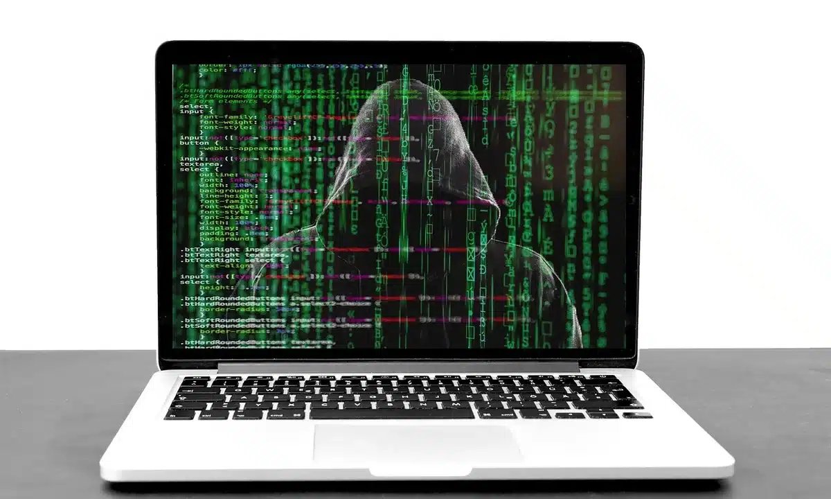 Pantalla de ordenador con iconos que representan verificación de edad y privacidad