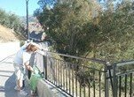 Labores de mantenimiento en la entrada al cementerio
