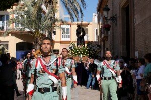 Nuestro Padre Jesús Nazareno en la salida de la Iglesia de San Miguel el VIERNES SANTO.