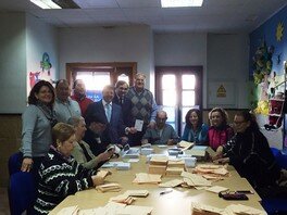 JUAN JOSÉ MATARÍ, EUGENIO GONZÁLVEZ Y ÁNGEL ESCOBAR EN LA SEDE DEL PP DE GÁDOR