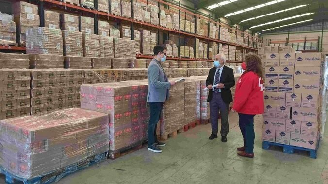 Visita centro distribución Cruz Roja Programa Ayuda Alimentaria